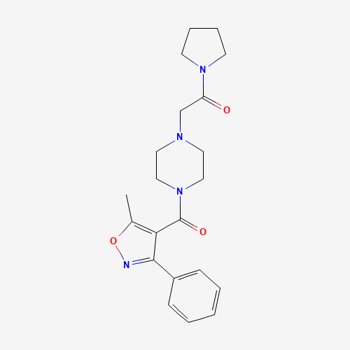 2-[4-(5-methyl-3-phenyl-1,2-oxazole-4-carbonyl)piperazin-1-yl]-1-pyrrolidin-1-ylethanone (CAS: 924065-56-5) - Related Chemical Product