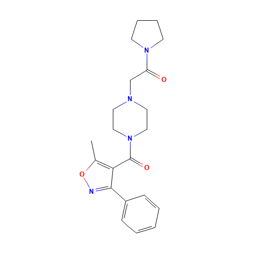 2-[4-(5-methyl-3-phenyl-1,2-oxazole-4-carbonyl)piperazin-1-yl]-1-pyrrolidin-1-ylethanone (CAS: 924065-56-5) - Related Chemical Product