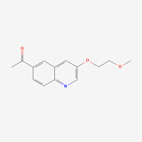 1-[3-(2-methoxyethoxy)quinolin-6-yl]ethanone (CAS: 1355583-52-6) - Chemical Structure and Molecular Formula 