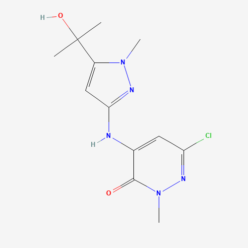 6-chloro-4-[[5-(2-hydroxypropan-2-yl)-1-methylpyrazol-3-yl]amino]-2-methylpyridazin-3-one (CAS: 1346673-00-4) - Related Chemical Product