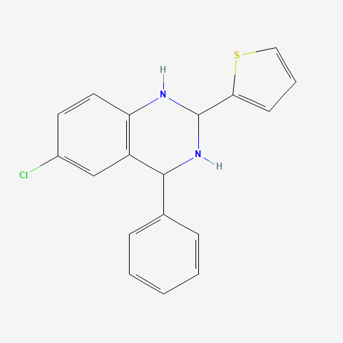 6-chloro-4-phenyl-2-thiophen-2-yl-1,2,3,4-tetrahydroquinazoline (CAS: 84571-01-7) - Related Chemical Product