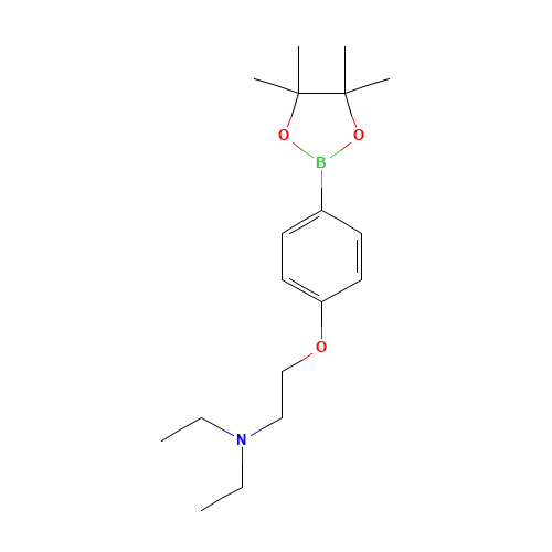 N,N-diethyl-2-[4-(4,4,5,5-tetramethyl-1,3,2-dioxaborolan-2-yl)phenoxy]ethanamine (CAS: 1196396-94-7) - Related Chemical Product