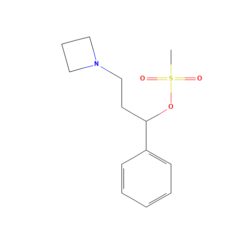 [3-(azetidin-1-yl)-1-phenylpropyl] methanesulfonate (CAS: 1373823-59-6) - Chemical Structure and Molecular Formula 