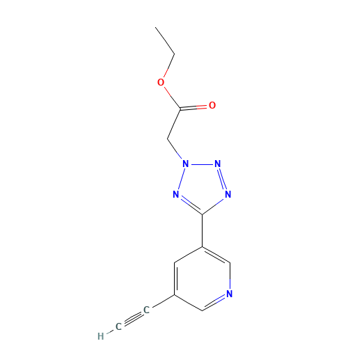ethyl 2-[5-(5-ethynylpyridin-3-yl)tetrazol-2-yl]acetate (CAS: 1213234-88-8) - Related Chemical Product
