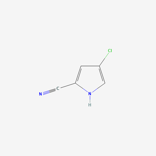 4-chloro-1H-pyrrole-2-carbonitrile (CAS: 57097-45-7) - Chemical Structure and Molecular Formula 