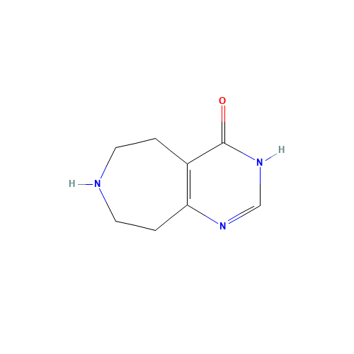 1,5,6,7,8,9-hexahydropyrimido[4,5-d]azepin-4-one (CAS: 46001-09-6) - Chemical Structure and Molecular Formula 