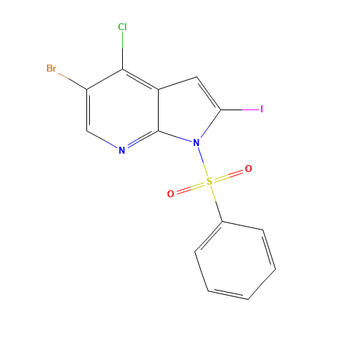 1-(benzenesulfonyl)-5-bromo-4-chloro-2-iodopyrrolo[2,3-b]pyridine (CAS: 876343-79-2) - Related Chemical Product