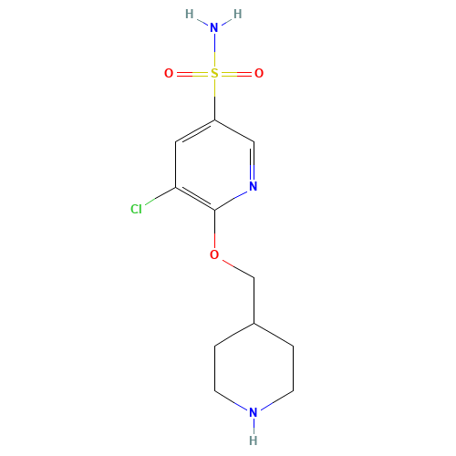 5-chloro-6-(piperidin-4-ylmethoxy)pyridine-3-sulfonamide (CAS: 1257048-72-8) - Related Chemical Product