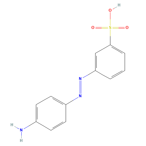 3-[(4-aminophenyl)diazenyl]benzenesulfonic acid (CAS: 102-23-8) - Chemical Structure and Molecular Formula 