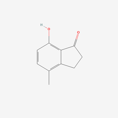7-hydroxy-4-methyl-2,3-dihydroinden-1-one (CAS: 67901-82-0) - Chemical Structure and Molecular Formula 