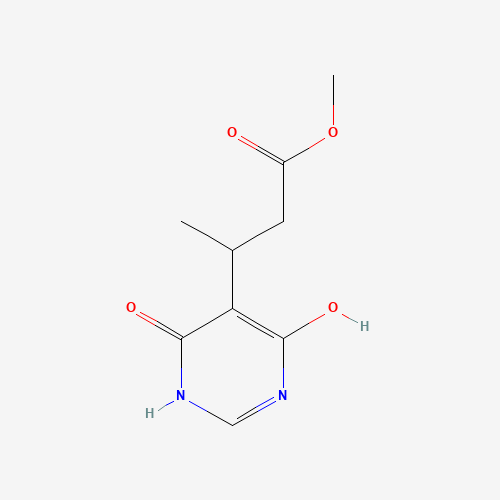 methyl 3-(4-hydroxy-6-oxo-1H-pyrimidin-5-yl)butanoate (CAS: 1092460-40-6) - Chemical Structure and Molecular Formula 