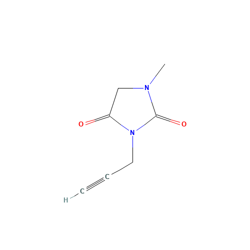 1-methyl-3-prop-2-ynylimidazolidine-2,4-dione (CAS: 733051-28-0) - Chemical Structure and Molecular Formula 