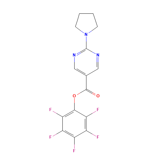 (2,3,4,5,6-pentafluorophenyl) 2-pyrrolidin-1-ylpyrimidine-5-carboxylate (CAS: 946409-38-7) - Related Chemical Product