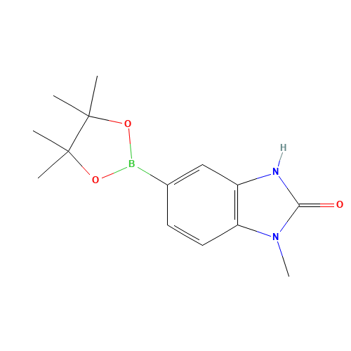 3-methyl-6-(4,4,5,5-tetramethyl-1,3,2-dioxaborolan-2-yl)-1H-benzimidazol-2-one (CAS: 1187968-73-5) - Chemical Structure and Molecular Formula 