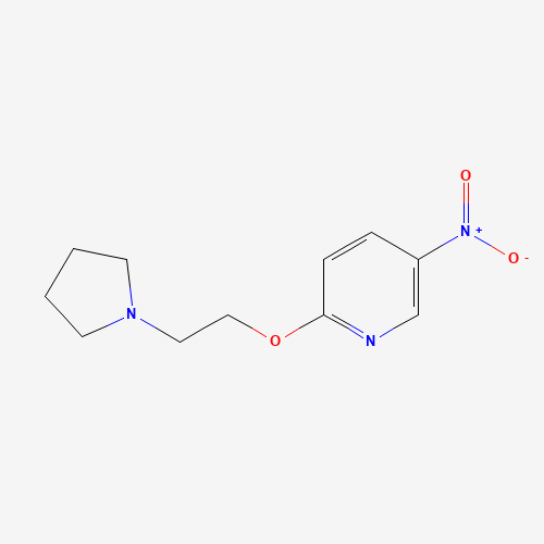 5-nitro-2-(2-pyrrolidin-1-ylethoxy)pyridine (CAS: 945720-39-8) - Chemical Structure and Molecular Formula 