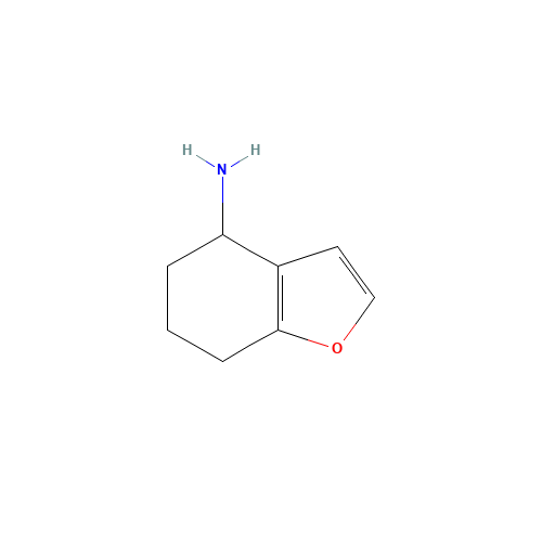 4,5,6,7-tetrahydro-1-benzofuran-4-amine (CAS: 389795-57-7) - Chemical Structure and Molecular Formula 