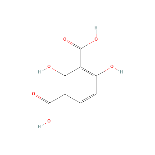 2,4-dihydroxybenzene-1,3-dicarboxylic acid (CAS: 22928-28-5) - Chemical Structure and Molecular Formula 