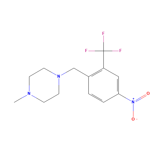 1-methyl-4-[[4-nitro-2-(trifluoromethyl)phenyl]methyl]piperazine (CAS: 694499-24-6) - Related Chemical Product