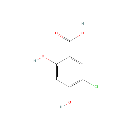5-chloro-2,4-dihydroxybenzoic acid (CAS: 67828-44-8) - Chemical Structure and Molecular Formula 