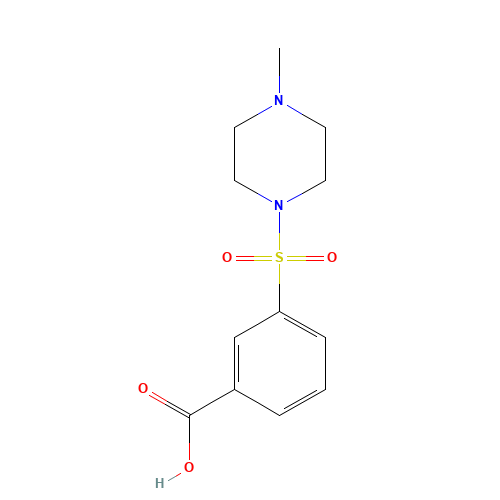 3-(4-methylpiperazin-1-yl)sulfonylbenzoic acid (CAS: 380339-63-9) - Chemical Structure and Molecular Formula 