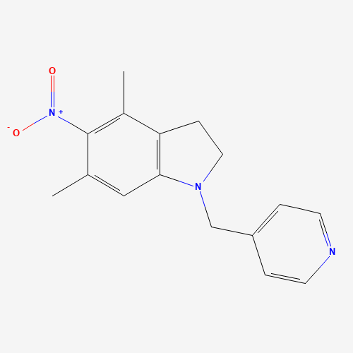 4,6-dimethyl-5-nitro-1-(pyridin-4-ylmethyl)-2,3-dihydroindole (CAS: 1114453-42-7) - Related Chemical Product