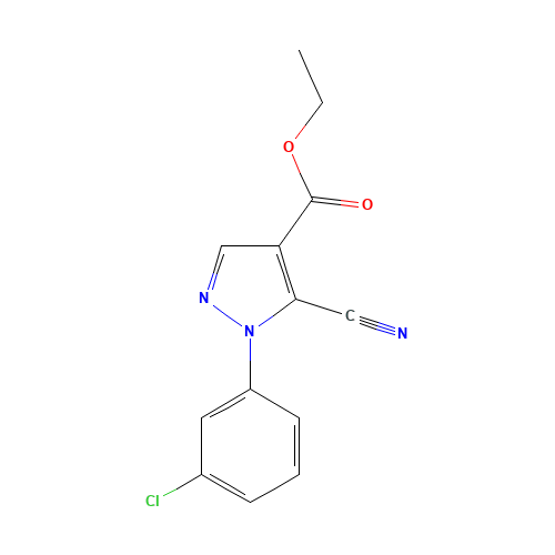 ethyl 1-(3-chlorophenyl)-5-cyanopyrazole-4-carboxylate (CAS: 98476-16-5) - Related Chemical Product