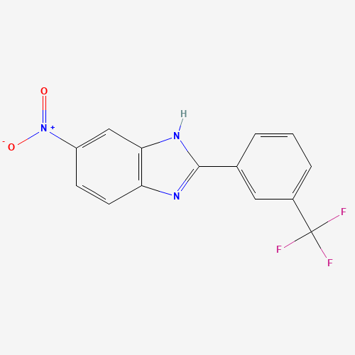 6-nitro-2-[3-(trifluoromethyl)phenyl]-1H-benzimidazole (CAS: 263022-19-1) - Chemical Structure and Molecular Formula 