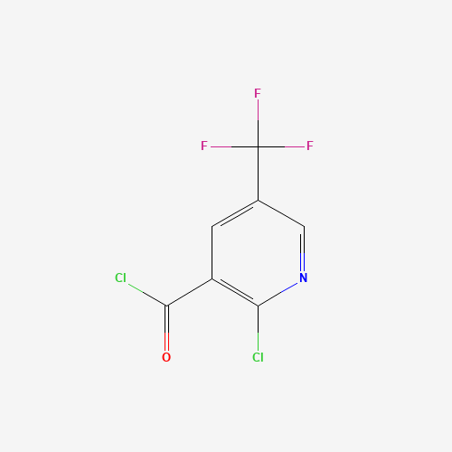 2-chloro-5-(trifluoromethyl)pyridine-3-carbonyl chloride (CAS: 1099597-75-7) - Chemical Structure and Molecular Formula 