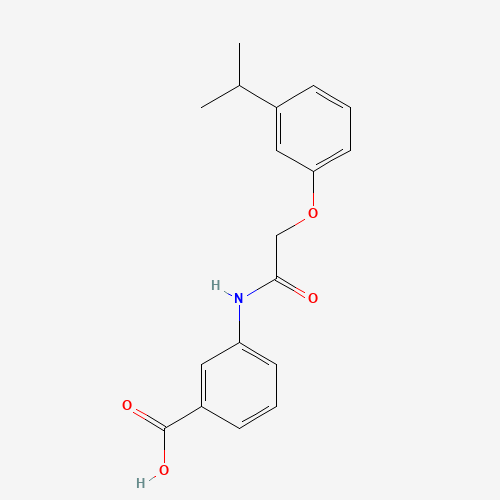3-[[2-(3-propan-2-ylphenoxy)acetyl]amino]benzoic acid (CAS: 459130-15-5) - Related Chemical Product