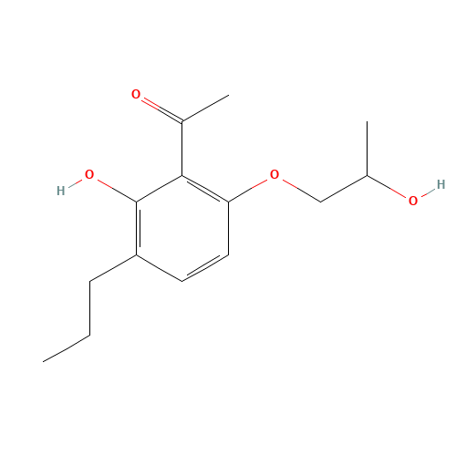 1-[2-hydroxy-6-(2-hydroxypropoxy)-3-propylphenyl]ethanone (CAS: 58974-96-2) - Related Chemical Product