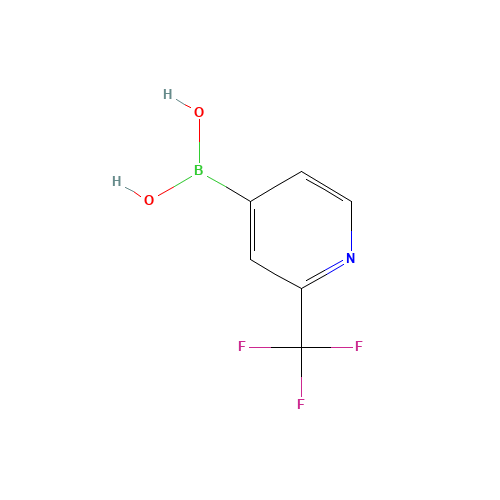 [2-(trifluoromethyl)pyridin-4-yl]boronic acid (CAS: 1093407-58-9) - Chemical Structure and Molecular Formula 