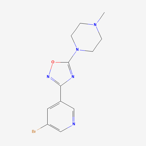 3-(5-bromopyridin-3-yl)-5-(4-methylpiperazin-1-yl)-1,2,4-oxadiazole (CAS: 1323919-95-4) - Chemical Structure and Molecular Formula 