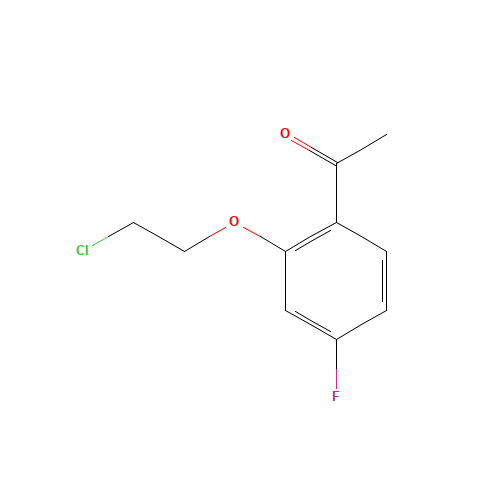 1-[2-(2-chloroethoxy)-4-fluorophenyl]ethanone (CAS: 273722-55-7) - Chemical Structure and Molecular Formula 