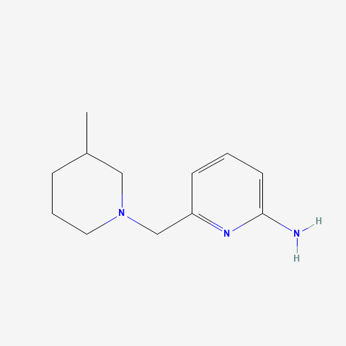 6-[(3-methylpiperidin-1-yl)methyl]pyridin-2-amine (CAS: 400775-44-2) - Chemical Structure and Molecular Formula 
