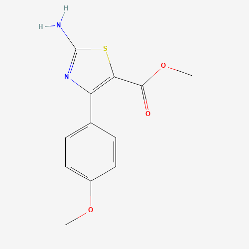 methyl 2-amino-4-(4-methoxyphenyl)-1,3-thiazole-5-carboxylate (CAS: 218631-55-1) - Chemical Structure and Molecular Formula 
