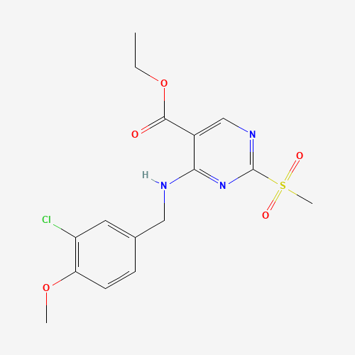 ethyl 4-[(3-chloro-4-methoxyphenyl)methylamino]-2-methylsulfonylpyrimidine-5-carboxylate (CAS: 372117-76-5) - Related Chemical Product
