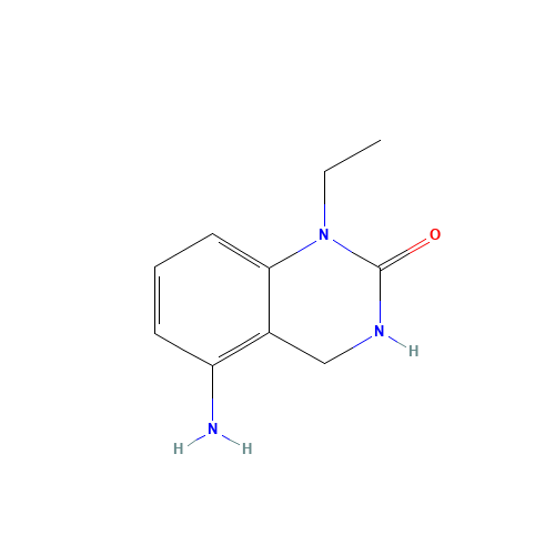 5-amino-1-ethyl-3,4-dihydroquinazolin-2-one (CAS: 1042973-90-9) - Chemical Structure and Molecular Formula 