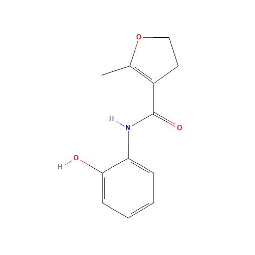N-(2-hydroxyphenyl)-5-methyl-2,3-dihydrofuran-4-carboxamide (CAS: 32713-04-5) - Chemical Structure and Molecular Formula 