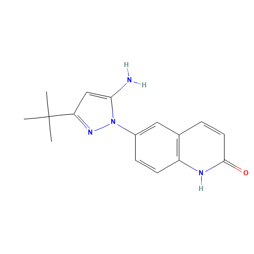 6-(5-amino-3-tert-butylpyrazol-1-yl)-1H-quinolin-2-one (CAS: 897374-45-7) - Related Chemical Product
