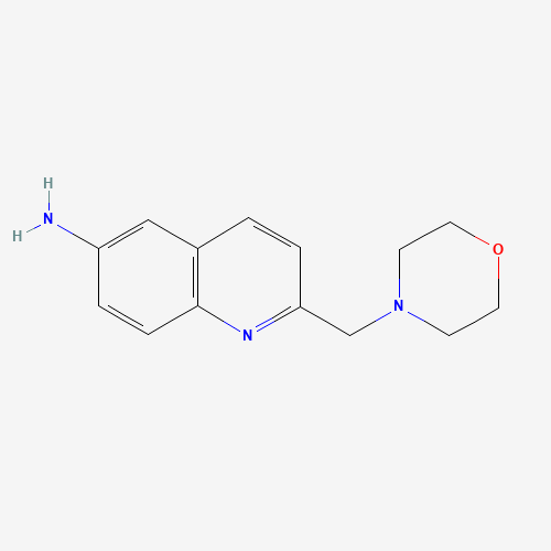 2-(morpholin-4-ylmethyl)quinolin-6-amine (CAS: 832102-01-9) - Chemical Structure and Molecular Formula 