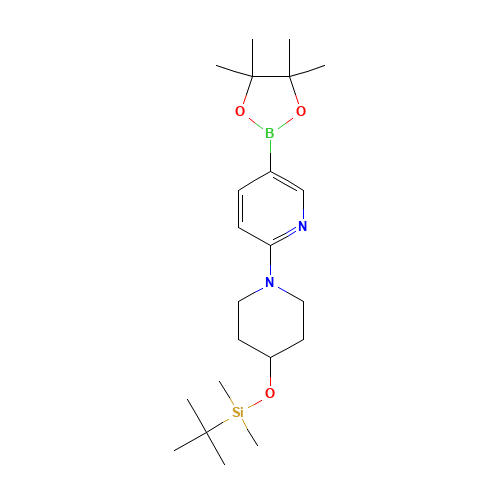 tert-butyl-dimethyl-[1-[5-(4,4,5,5-tetramethyl-1,3,2-dioxaborolan-2-yl)pyridin-2-yl]piperidin-4-yl]oxysilane (CAS: 1020658-62-1) - Related Chemical Product