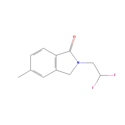 2-(2,2-difluoroethyl)-5-methyl-3H-isoindol-1-one (CAS: 1190893-12-9) - Chemical Structure and Molecular Formula 