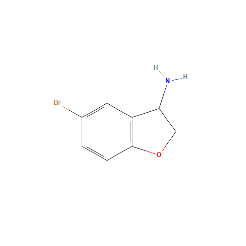 5-bromo-2,3-dihydro-1-benzofuran-3-amine (CAS: 885280-79-5) - Chemical Structure and Molecular Formula 