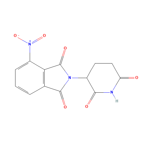 2-(2,6-dioxopiperidin-3-yl)-4-nitroisoindole-1,3-dione (CAS: 19171-18-7) - Chemical Structure and Molecular Formula 