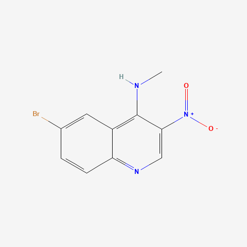 6-bromo-N-methyl-3-nitroquinolin-4-amine (CAS: 1289187-99-0) - Chemical Structure and Molecular Formula 