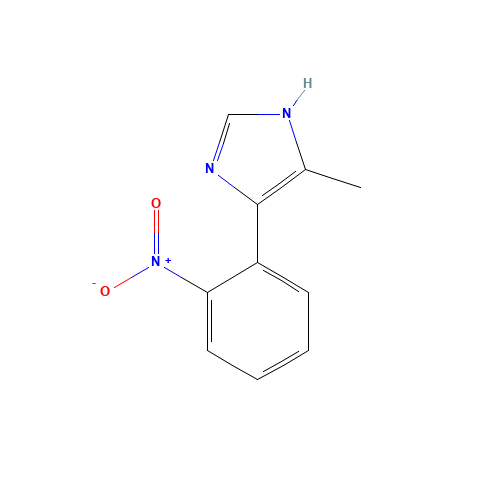 5-methyl-4-(2-nitrophenyl)-1H-imidazole (CAS: 75815-13-3) - Chemical Structure and Molecular Formula 