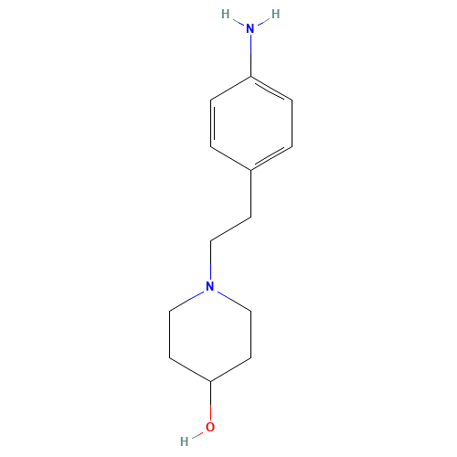 1-[2-(4-aminophenyl)ethyl]piperidin-4-ol (CAS: 925921-12-6) - Chemical Structure and Molecular Formula 
