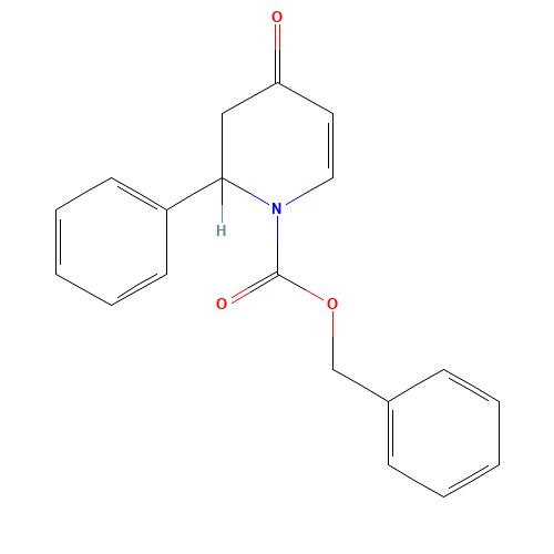 benzyl 4-oxo-2-phenyl-2,3-dihydropyridine-1-carboxylate (CAS: 126378-73-2) - Chemical Structure and Molecular Formula 