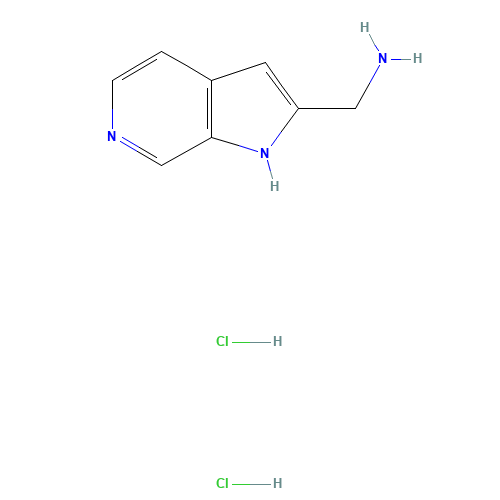 1H-pyrrolo[2,3-c]pyridin-2-ylmethanamine;dihydrochloride (CAS: 867035-40-3) - Chemical Structure and Molecular Formula 