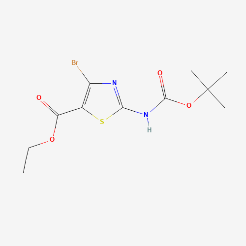 ethyl 4-bromo-2-[(2-methylpropan-2-yl)oxycarbonylamino]-1,3-thiazole-5-carboxylate (CAS: 1355249-31-8) - Related Chemical Product
